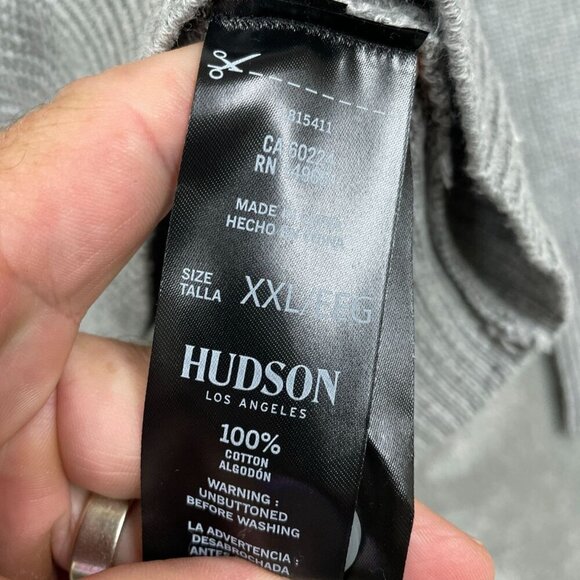 Hudson Los Angeles Gray Cotton Buttondown Cardigan XXL Womens NWT 6525 - Picture 5 of 8